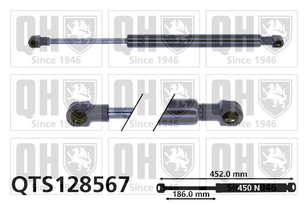 QUINTON HAZELL Газовая пружина, крышка багажник QTS128567